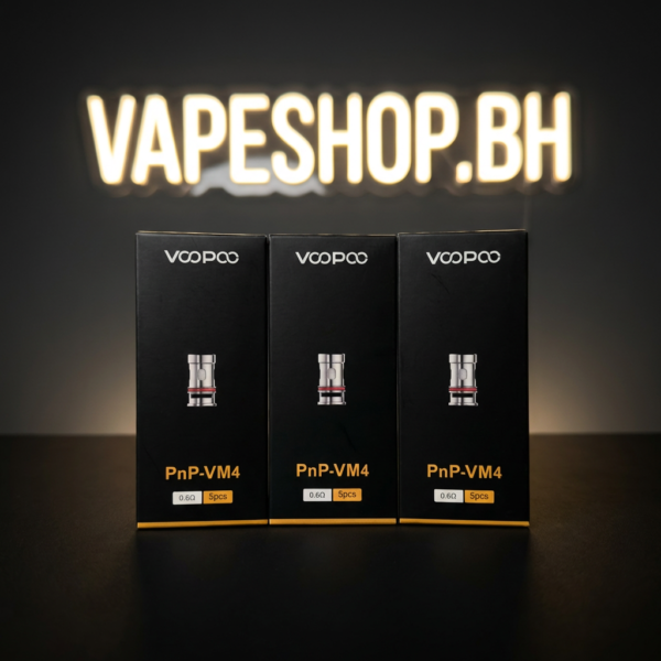 Voopoo PnP-VM4 0.6ohm mesh replacement coils 5-pack for vape pods, Bahrain vape shop essential.