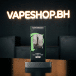 Green Vaporesso Luxe Q Pod Kit with adjustable airflow slider and 3-color battery indicator for vaping.