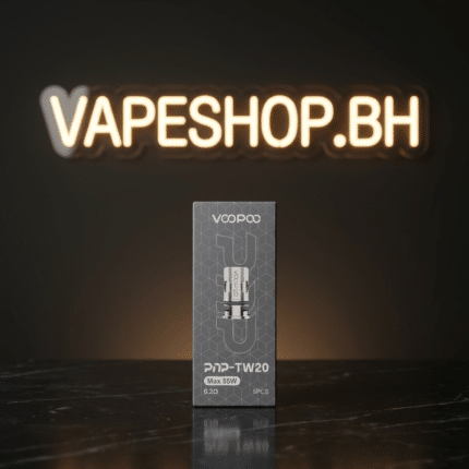 Close-up of Voopoo PnP-TW20 mesh coil 0.2Ω silver cylindrical head with mesh visible for pods Bahrain
