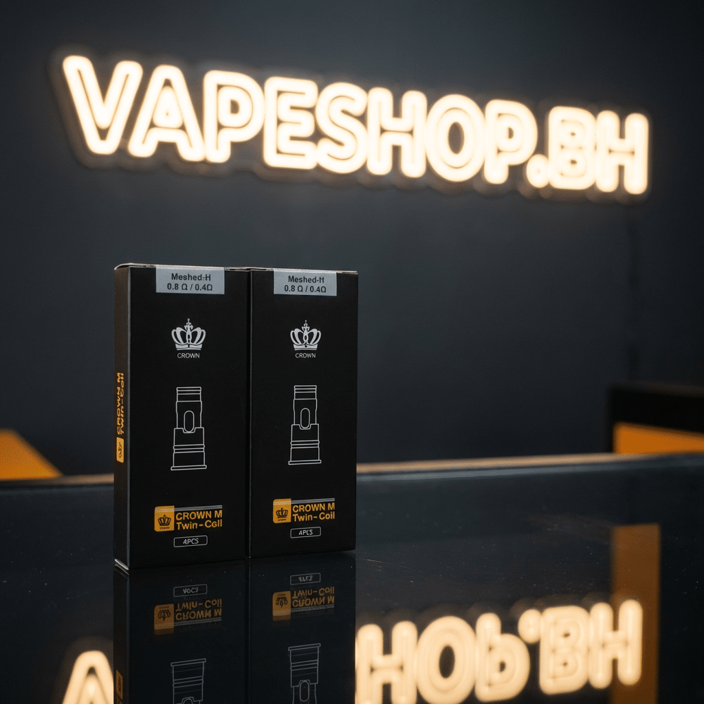 3709530 Uwell caliburn crown m coil 0. 4/0. 8ω twin mesh coil, cylindrical black fecral design for bahrain vape pods.