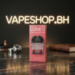 Side view of Vaporesso Luxe Q Pods magnetic connection and visible e-liquid window, Bahrain vape essential.