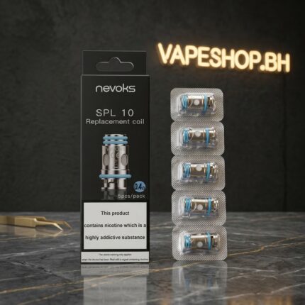 Pack of 5 Nevoks SPL 10 replacement coils, 0.6ohm mesh, plug-and-play for Nevoks Feelin, Bahrain vaping