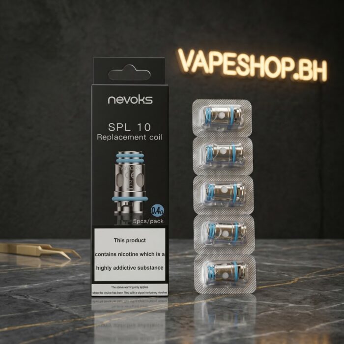 Pack of 5 nevoks spl 10 replacement coils, 0. 6ohm mesh, plug-and-play for nevoks feelin, bahrain vaping