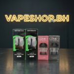 Vaporesso Luxe Q Pod in sleek black zinc alloy with leather texture, compact 2ml pod for Bahrain vapers.