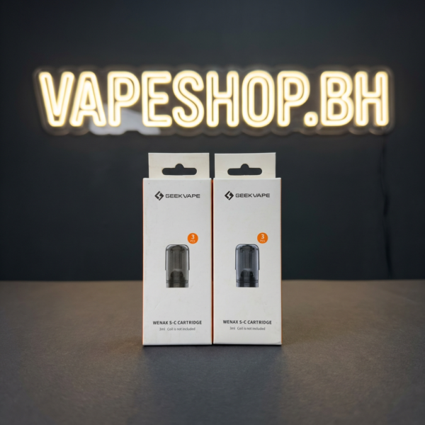 GeekVape Wenax S-C cartridge, 3ml empty pod for Bahrain vapes, side-fill design compatible with G Series coils.