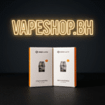 Close-up of GeekVape Wenax H1 pod cartridge, 0.7ohm mesh coil, transparent with silicone stopper, Bahrain vape coils