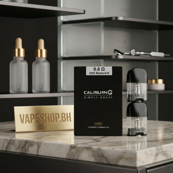 Uwell caliburn g replacement pod angled display with leakproof top-fill and g coil series compatibility, bahrain vaping essential