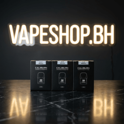 UWELL Caliburn G3 pods in black, side refill 2.5ml pod with FeCrAl meshed coil for Bahrain vapers.