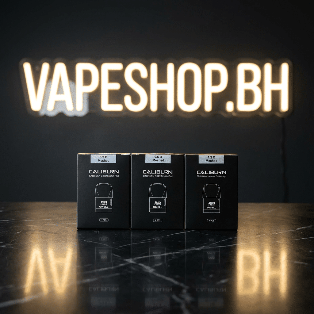 3724704 Uwell caliburn g3 pods in black, side refill 2. 5ml pod with fecral meshed coil for bahrain vapers.