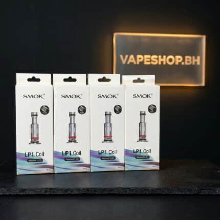 Pack of 5 **SMOK LP1 coils** in black cylindrical design with mesh and MTL options for Novo 4 pods, Bahrain vape coils.