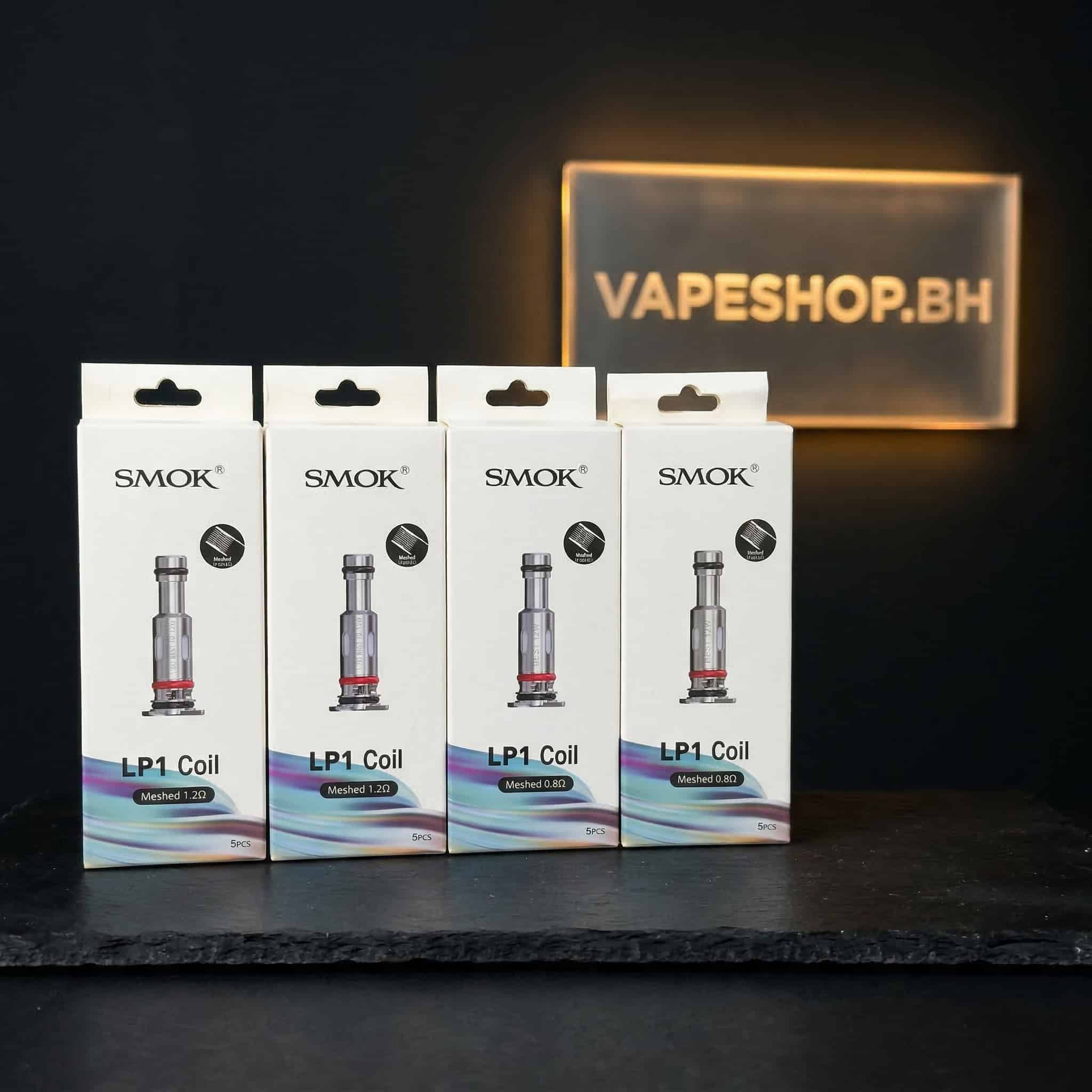 3724879 Pack of 5 **smok lp1 coils** in black cylindrical design with mesh and mtl options for novo 4 pods, bahrain vape coils.