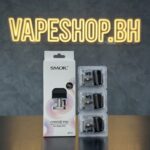 Angled view of stylish Smok Novo X Pod with power button, 0.8ohm MTL coil pod and ergonomic shape for smooth Bahrain vaping.