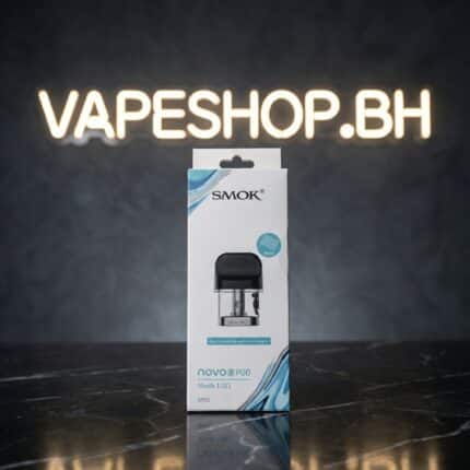 **SMOK Novo 2 Pod** close-up, side-filled 1.0ohm mesh coil pod in compact design for smooth vaping in Bahrain.