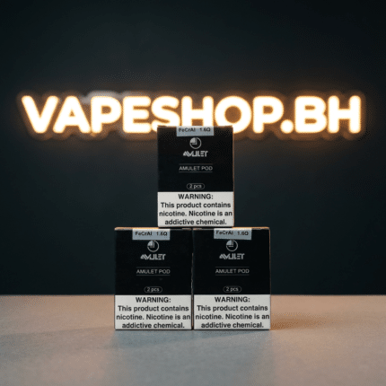 UWELL Caliburn Amulet Pod watch-style vape with black silicone strap, OLED screen, and 2ml pod, compact Bahrain vape pod.