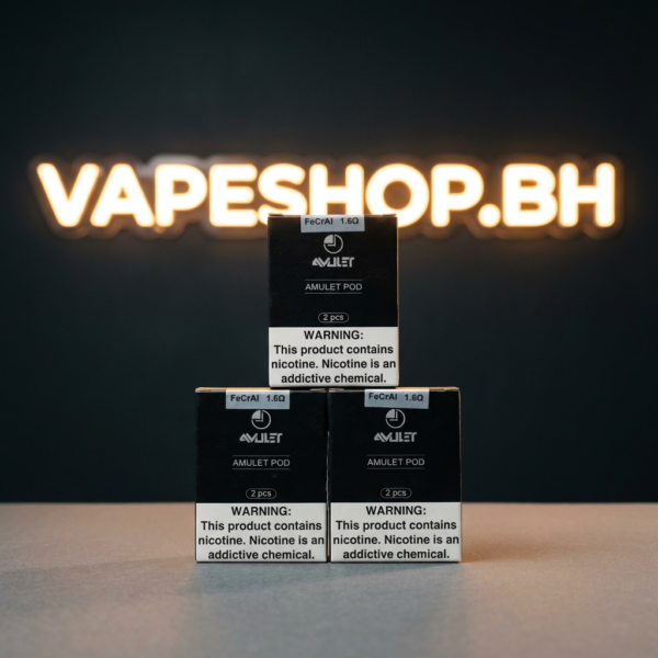 UWELL Caliburn Amulet Pod watch-style vape with black silicone strap, OLED screen, and 2ml pod, compact Bahrain vape pod.