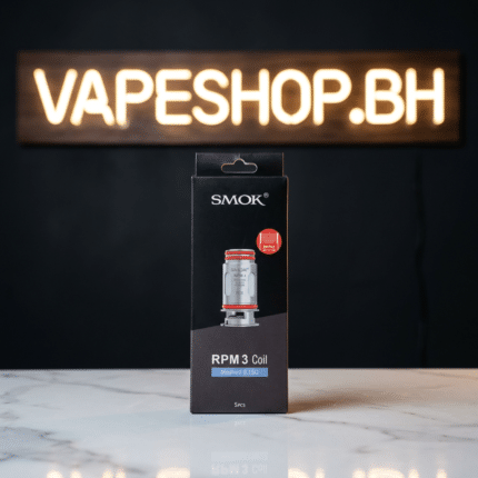 Close-up of SMOK RPM 3 meshed 0.15ohm coil showing press-fit base and detailed mesh for DL vaping coils.