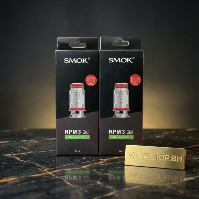Packaged smok rpm 3 replacement coils 0. 23ohm mesh variant for rich flavor in bahrain vape pods.
