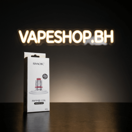 Close-up of Smok RPM 2 replacement coils showing press-fit design, 0.16Ω mesh coil for DL vaping in Bahrain.