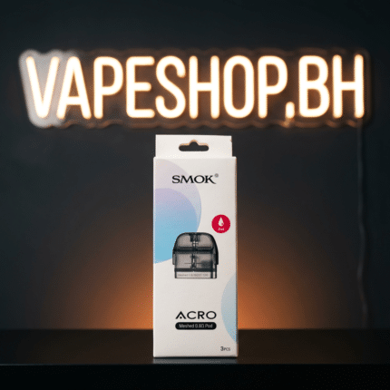 **Smok Acro pod** kit side view showing slim 103mm design, adjustable airflow slider, USB-C port on compact vape device.
