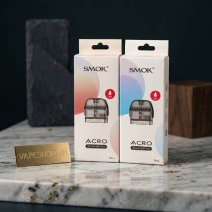 Sleek **Smok Acro pod** system in black with 0.69" OLED screen, 1000mAh battery, 0.8Ω mesh pod for Bahrain vapers.