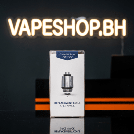 Pack of 5 Justfog Q16 replacement coils 1.2ohm, organic cotton wicks, compatible with 14/16 series Bahrain vape