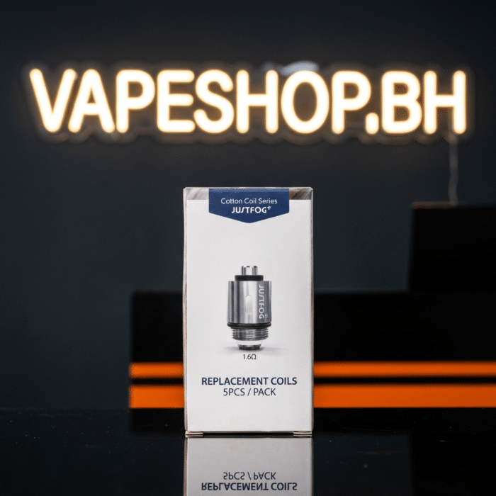 Pack of 5 justfog q16 replacement coils 1. 2ohm, organic cotton wicks, compatible with 14/16 series bahrain vape