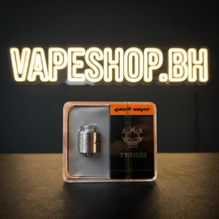 Geekvape tengu rda 24mm with 810 delrin drip tip, stainless steel body and squonk compatible pin for bahrain vape accessories