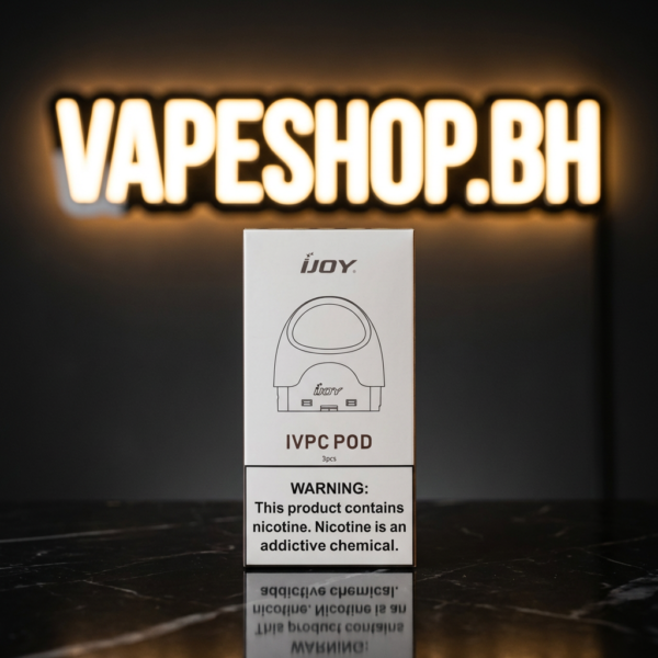 IJOY IVPC replacement pods in translucent black, 2ml capacity with 1.6ohm coil for Bahrain vape users.