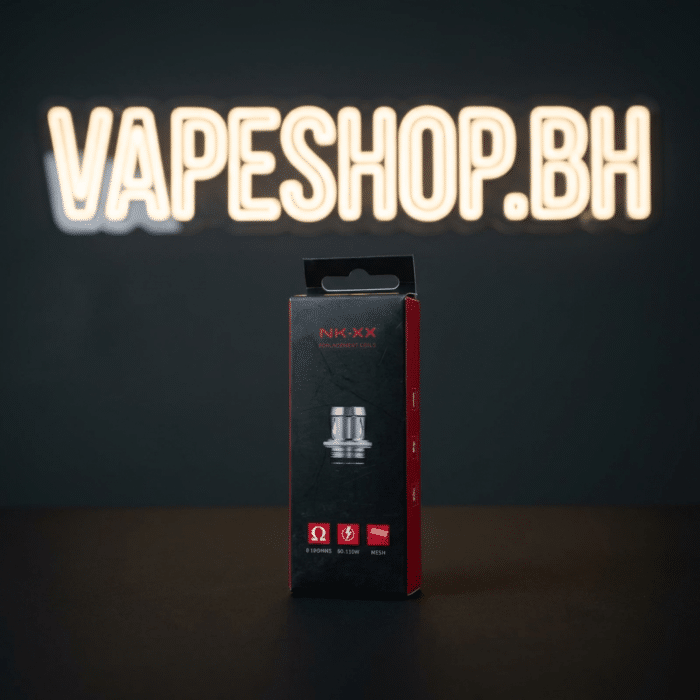 Lapetus 0. 18ohm mesh coil for nikola tank, premium pods and coils accessory, bahrain vape compliant, close-up view