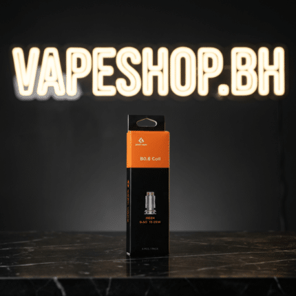 Close-up of Geekvape B Coil 0.6Ω Boost Formula, mesh atomizer with silicone stopper for RDL vaping in Bahrain.