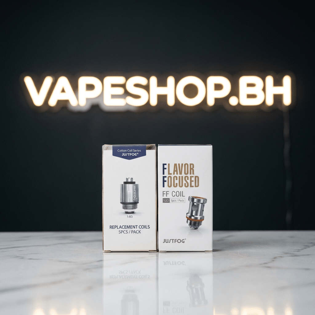 3746484 Justfog replacement coil 1. 6ohm with japanese organic cotton, threaded base for q16 pods, bahrain vape coils pack view