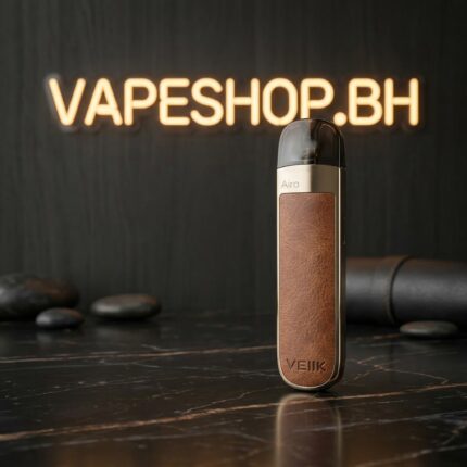 VEIIK Airo saltnic device featuring elegant PU panel design and bottom airflow system