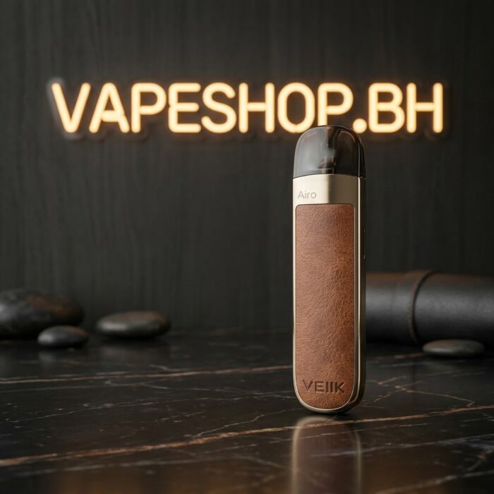 Veiik airo saltnic device featuring elegant pu panel design and bottom airflow system