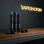 Close view of E8 Plus replacement pods, empty 1.2ml capacity, side-fill design with silicone plug for VapeShop.bh E8+ system.