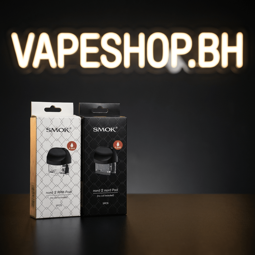 3809017 Sleek **smok nord 2** pod vape in black with 0. 69" oled screen, 1500mah battery, and rpm/nord pods for bahrain vapers.