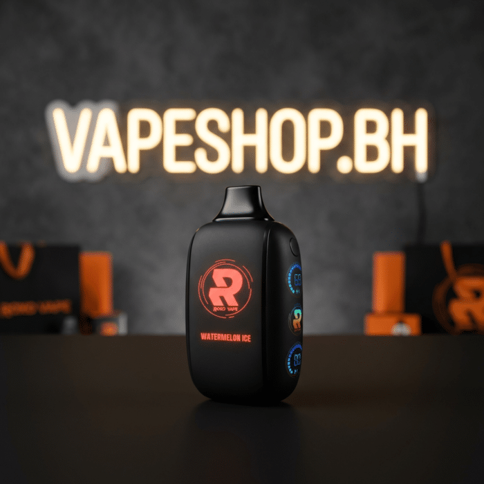 Elegant black roxo roxo two 20k disposable with visible screen indicators, 20ml capacity, dual mode for bahrain vape enthusiasts