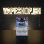 Compact Mr Fog 15k Switch vape displaying battery and e-liquid levels on screen, ergonomic Bahrain vape.