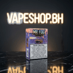 Side angle of Mr Fog 15k vape highlighting child lock and crackle texture grip for Bahrain shoppers.