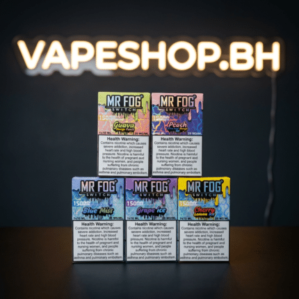 Sleek Mr Fog 15k Disposable vape with smart LED screen, dual mesh coil, compact rectangular design for Bahrain vapers.
