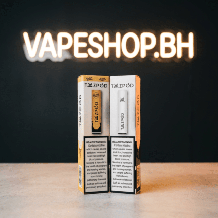 Sleek Tazpod device disposable vape in Bahrain, compact pod-style design with advanced tech for seamless vaping experience.