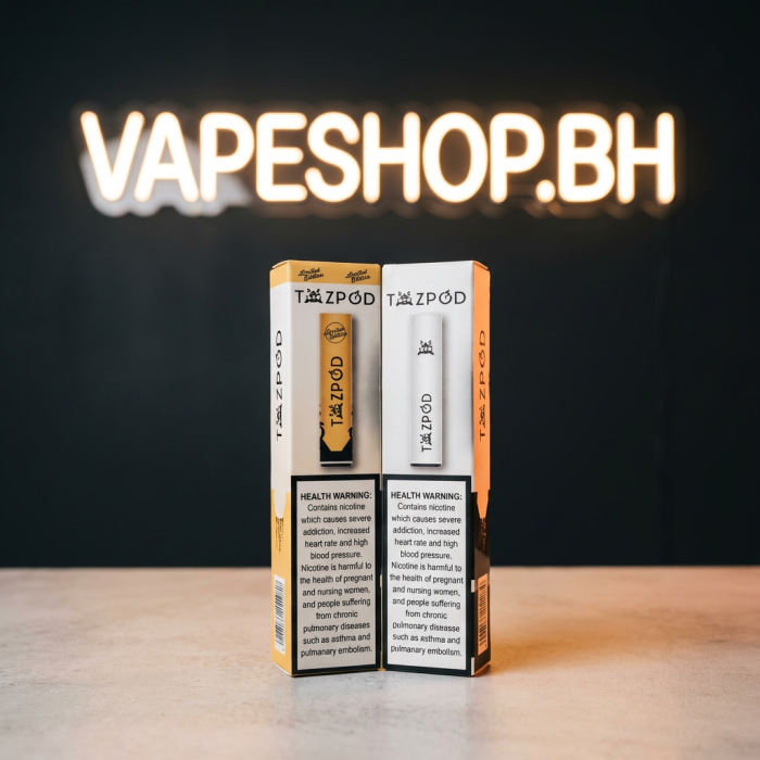 Sleek tazpod device disposable vape in bahrain, compact pod-style design with advanced tech for seamless vaping experience.