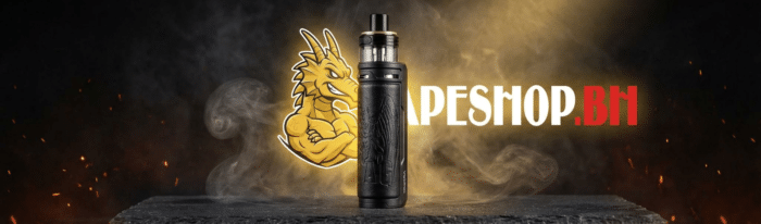 Side angle of voopoo drag x freebase device highlighting infinite airflow slider and compact 124mm design.