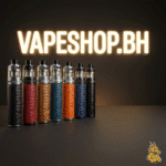 Sleek Voopoo Drag X Pro Kit in black leather grip with OLED screen, toggle switch, and TPP-X pod for Bahrain vapers.