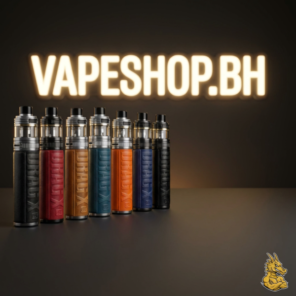 Sleek Voopoo Drag X Pro Kit in black leather grip with OLED screen, toggle switch, and TPP-X pod for Bahrain vapers.
