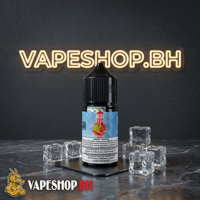 Grand e-liquids mega series saltnic 30ml with icy flavor hints on label, bahrain e-juice option