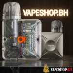 Aspire Cyber X Pod Kit with 1000mAh battery, transparent body design, and TSX replacement pods in Pearl Silver