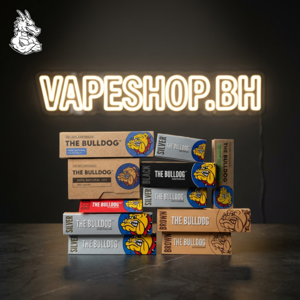 Bulldog Rolling Paper king size slim brown pack with organic booklets for smooth Bahrain smokes