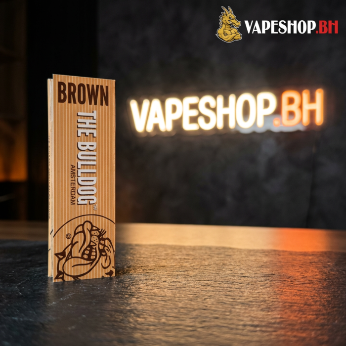 Bulldog rolling paper opened pack revealing slow-burning king size slim unbleached papers