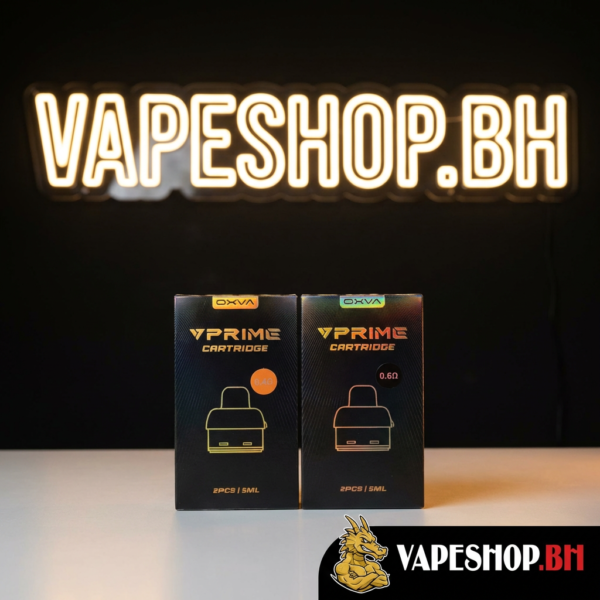 OXVA Xlim Vprime cartridge pack of 2 with 5ml top-fill pods in 0.2Ω, 0.4Ω, 0.6Ω for Bahrain vapers