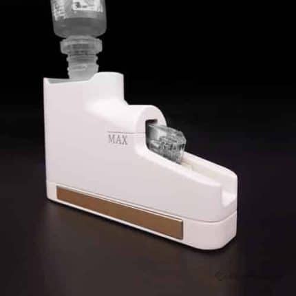 Compact Jumate Refiller for Pods in black PCTG, tool for easy JUUL pod refilling, mess-free vape accessory for Bahrain vapers.